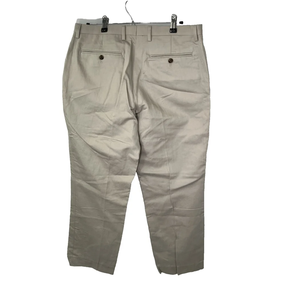 Banana Republic Heritage Pants Mens 33x28 Slim Fit Linen Blend New Hemmed‎